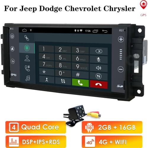 1 din Android 10.0 Car Multimedia Player For Dodge Caliber/Journey/Challenger/Dakota/Durang /Avenger/Ram Pickup Series Chevrolet