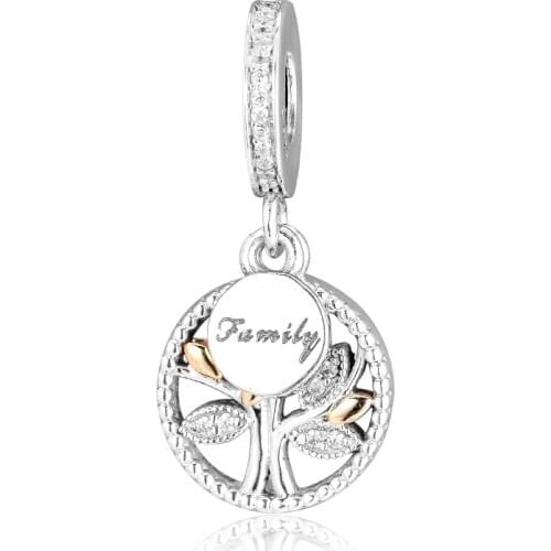 100% Genuine 925 Sterling Silver Family Heritage Charm Beads Fit Women Charms Bracelet Necklaces DIY Jewelry Wholesale kralen
