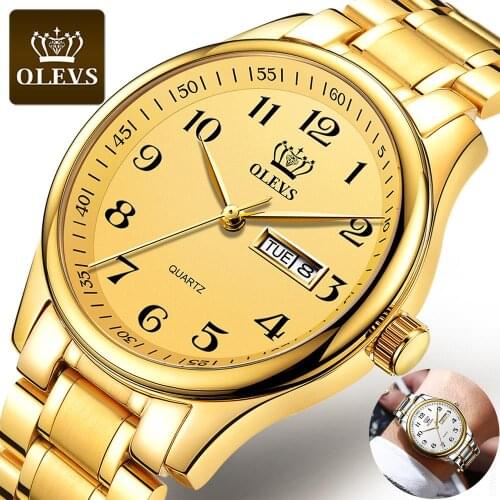 OLEVS Luxury Mens Watch Waterproof Date Clock Man Wristwatches Stainless Steel Quartz Fashion Business Casual Relogio Masculino