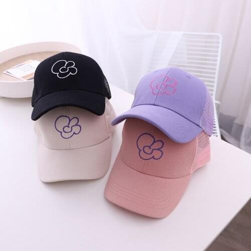 Doitbest Children mesh Baseball Cap summer Hip Hop Embroidery flowers kids sun Hats Boys Girls Caps child snapback Hat gorras