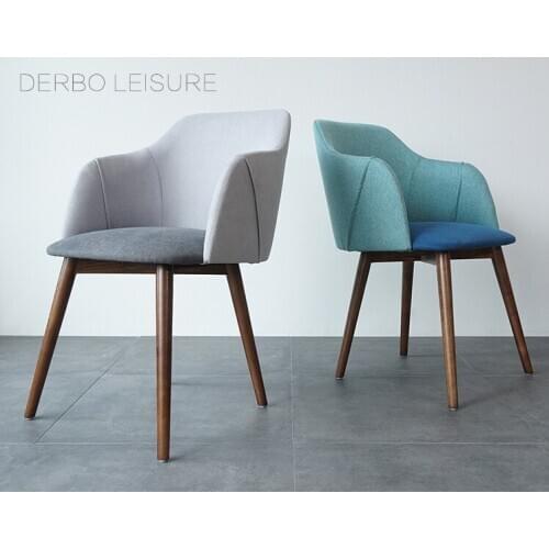 Classic Modern Design solid wood upholster soft cover padded colorful dining chair, loft office computer relax chair stool 1PC