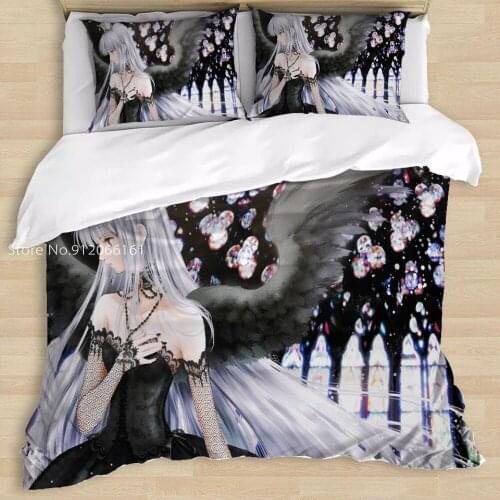Rozario To Banpaia Bedding Set Cross And Vampire Duvet Cover Single Queen King Bed Quilt Cover For Bedroom Bedspread 2/3 Pcs