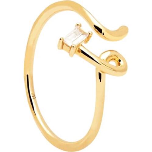 CANNER Dainty Rings Engagement Jewelry Elegant Gold Open Wedding Rings for Women Fashion Party Simple Rings Finger Jewelry Gift