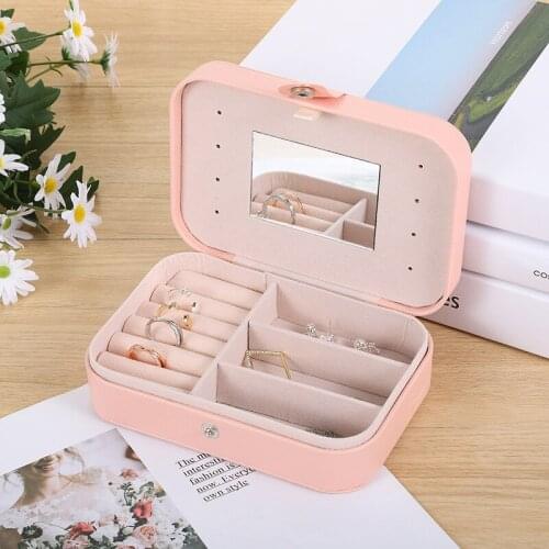 Korea Creative Jewelry Box Travel Portable Jewelry Box Jewelry Earrings Earring Storage Box