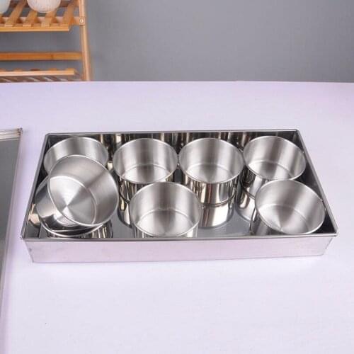 Stainless steel seasoning box thickened 4/6/8 grid seasoning box round flap detachable