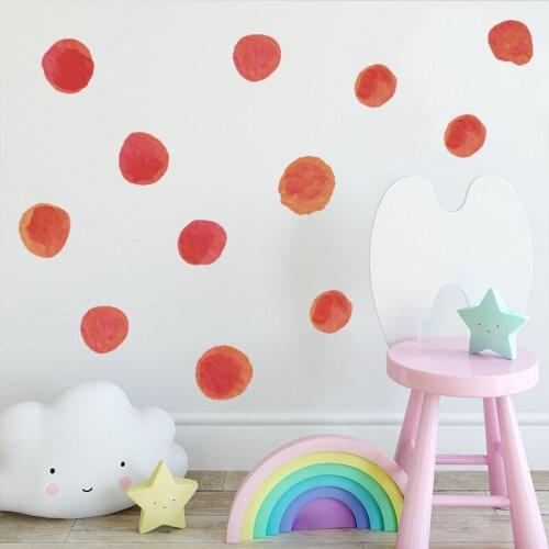 Red irregular dots wall sticker bedroom baby kids room wallpaper living room background home decoration Self-adhesive stickers
