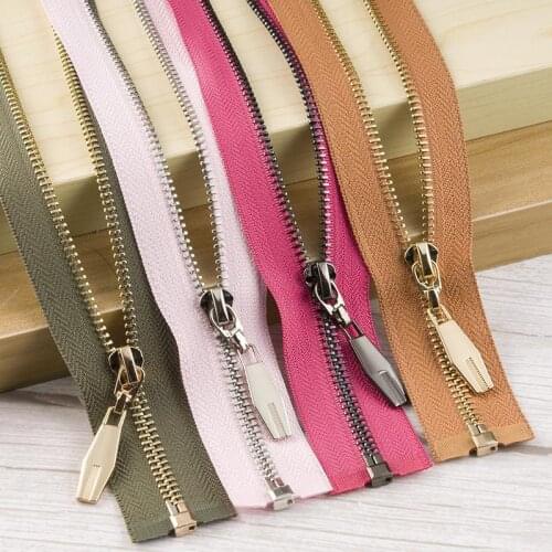 85cm No. 5 zip Opened metal zipper Light gold bright gun black down jacket zipper Jacket iron clothes Garment accessories LL35