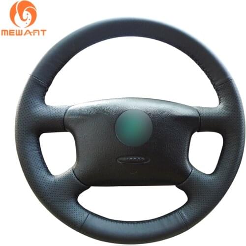 MEWANT Black Artificial Leather Car Steering Wheel Covers for Skoda Octavia Superb 1999 2000 2001 2002 2003 2004-2005