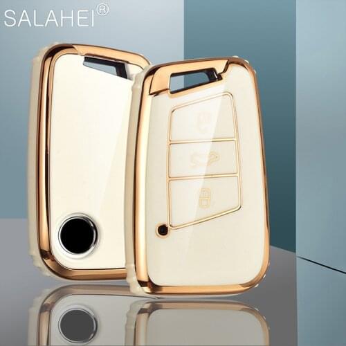 Soft TPU Car Remote Key Case Cover Holder Shell For Volkswagen VW Magotan Passat B8 Golf For Skoda Superb A7 Protector Accessory