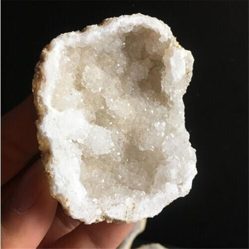 Natural white Agate Geode Slice Quartz Crystal Cluster Minerals Reiki Healing Crystal Home Decoration