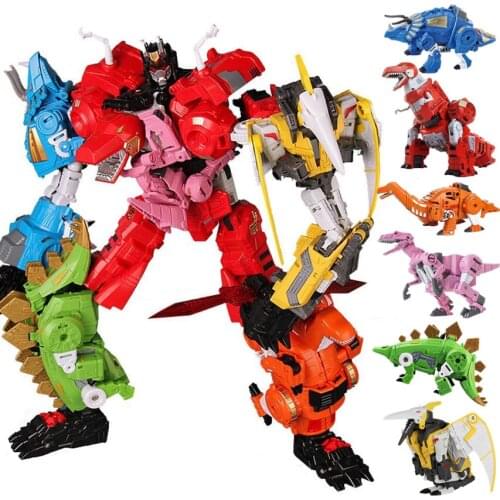 NEW Movie 5 in 1 Oversize Transformation Action Figure Toys boy Anime Devastator Robot Dinosaur Model Older kids children Toy