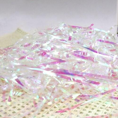 20g Plastic Glitter Gift Box Filler Colorful Shredded Confetti Shining Raffia Wedding Party Decor Candy Gift Wrapping Supplies