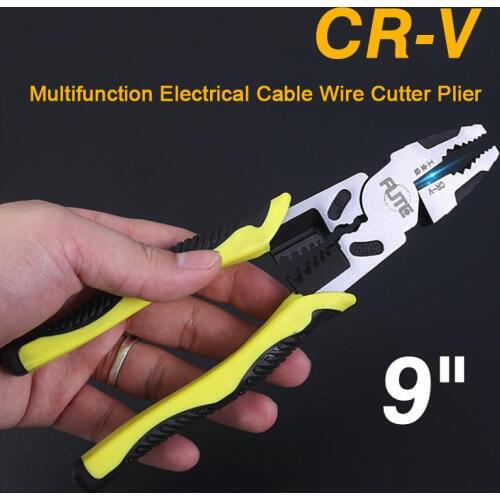 Multifunction multitool Electrician Cable Wire Cutter Plier 9" Long Nose plier Cutting Nippers Stripping Crimpping Hand tools