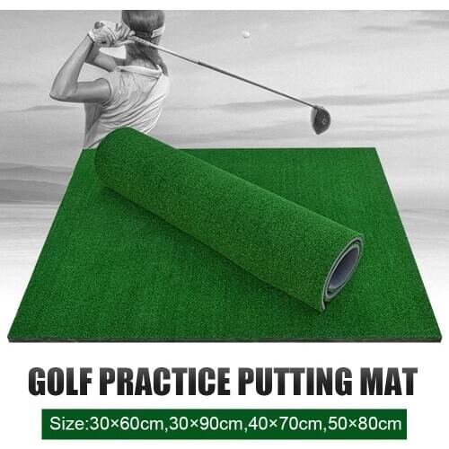 50X80CM Useful Golf Mat Artificial Lawn Golf Practice Mat Golf Hitting Mat Nylon Grass Backyard Rubber Tee Outdoor Indoor Pad
