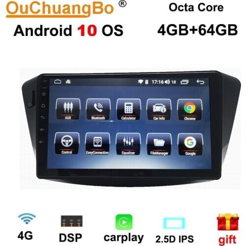 Ouchuangbo radio audio player gps for JAC J6 M2 with android 10.0 system 6GB RAM 128GB ROM Blu-ray screen DSP