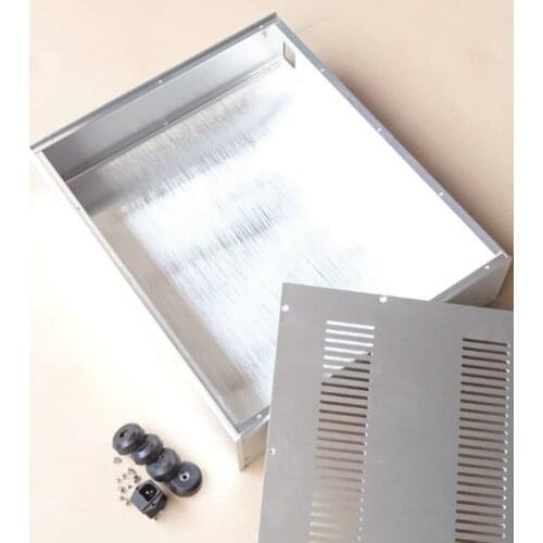 Silver full Aluminum big space DAC preamplifier DIY Case Chassis W480 H100 D388 QF4810