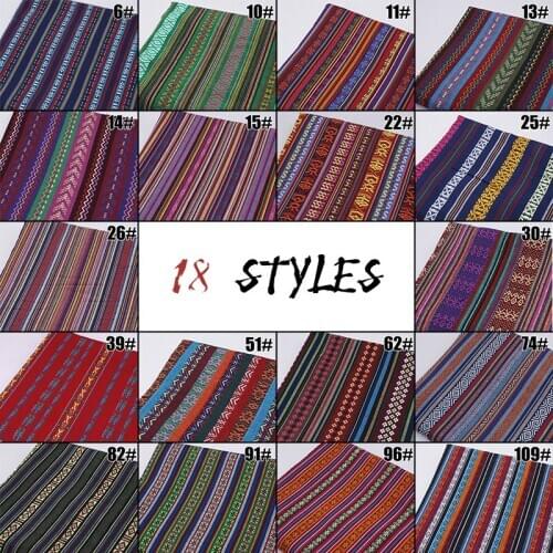 100*150cm Ethnic Style Fabric Sofa Cover Fabric Diy Bag Curtain Cotton Linen Fabrics Textile For Patchwork Crafts Materials