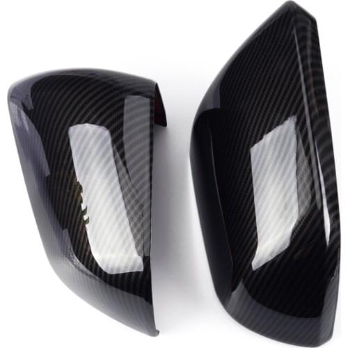 Carbon Fiber Style Outside Exterior Side Rearview Mirror Cover Trim Frame Encase Fit For Ford Mustang 2015 2016 2017 2018 2019