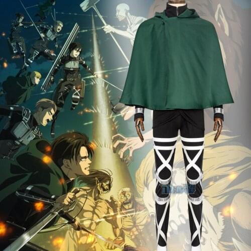 STOCK Amine Game Attack On Titan The Final Season Cosplay Costume Full Set Sizes XS-XXXL 2021 New