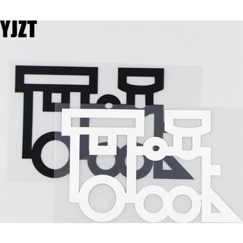 YJZT 15.5CM*9.5CM Cattoon Car Sticker Train Decoration Vinyl Decal 1A-0003