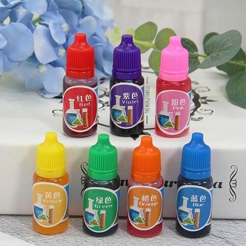 7 Colors 10ml Handmade Soap Dye Pigments DIY Liquid Pigment Slime Colorant for Painting Coloring