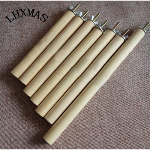 1pc Parrot Perch Wood Stand Squirrel Bird Cage Perch Platform Pet Bird Toy D256