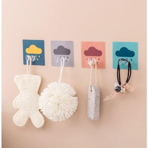 2pcs Cute Cartoon Animals Wall Storage Hooks / Power Plug Socket Holder / Wall Adhesive Hanger / for Home Office H88F