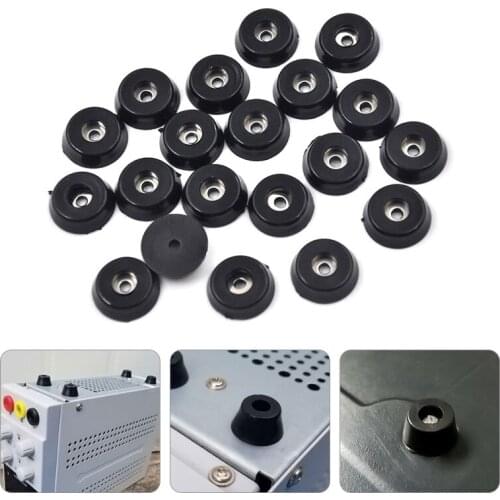 20pcs Furniture Leg Pads Tile Floor Protectors Black Rubber Feet Chair Floor Protector Non-Slip Leg Pads Floor Protectors Mat