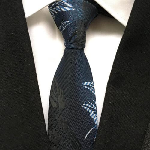 2021 Mens Ties Jacquard Woven Neck Tie Blue Flower Floral Neckties