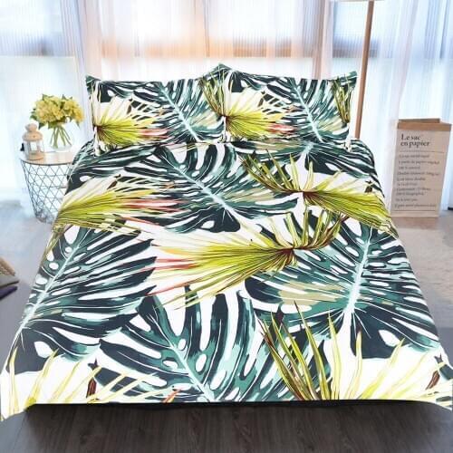 3D HD Digital Print Custom Duvet Cover Comforter Quilt Blanket Case Queen King Bedding Nordic Eucalyptus Leaves