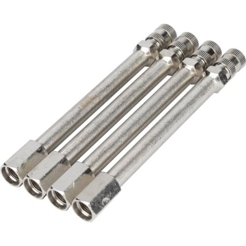 4PCs/Set Tire Tyre Valve Stem Extension Rod Replacement Twin Wheel Adapter For Moto Truck Motorcycle Car 100mm Car Accessories