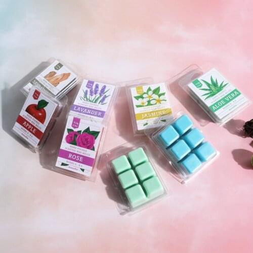 Scented Wax Melts Aromatherapy Wax Scented Soy Wax Melts -Set of 6 Assorted Wax Warmer Cubes/Tarts Rose Vanilla Jasmine Lavender