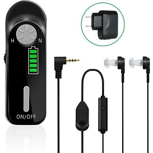 AXON Digital Hearing Aids Sound Amplifier Hearing Aid Assistance Device Noise Reduction With Headphones 8 Earplugs Rechargeable