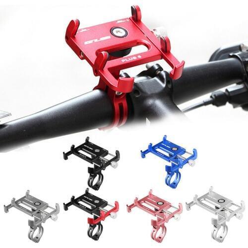 GUB Plus 6 Aluminum Alloy Bicycle Phone Holder 360 Degree Rotatable Bike Phone Stand Support for 3.5-6.2 Inch Mobile Phone / GPS