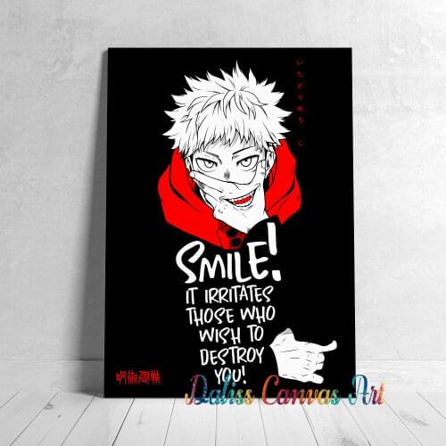 Anime Canvas Yuji Jujutsu Kaisen Pictures Home Decoration Manga Paintings Poster HD Prints Wall Art Modular Living Room Framed