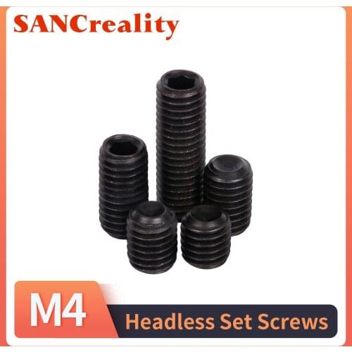 M3-M6 Black Grub Screws Cup Point Hex Hexagon Socket Set Screw Allen Headless Set Screws Bolts High Tensile 12.9 Grade