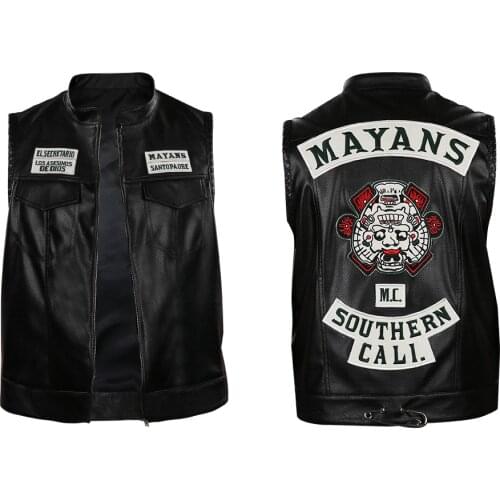Mayans M.C. Season 3- Angel Reyes Cosplay Costume Vest Halloween Carnival Suit