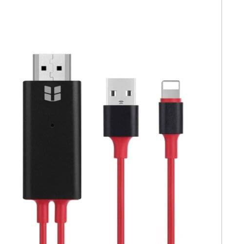 Mobile phone Connected To TV Audio and video synchronization For Apple on screen cable converter to HDMI HD projector adapter