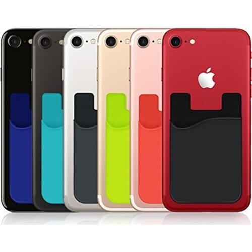 Pocket Adhesive Fashion Women Men Slim Case Cell Phone Card Holder sticker Bus Card Business Credit ID Card Holder