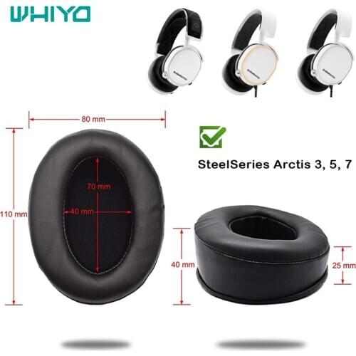 Whiyo Soft Replacement EarPads for SteelSeries Arctis 3 5 7 Headset Sleeve Pillow Ear Pads Cushion Cover Earmuff
