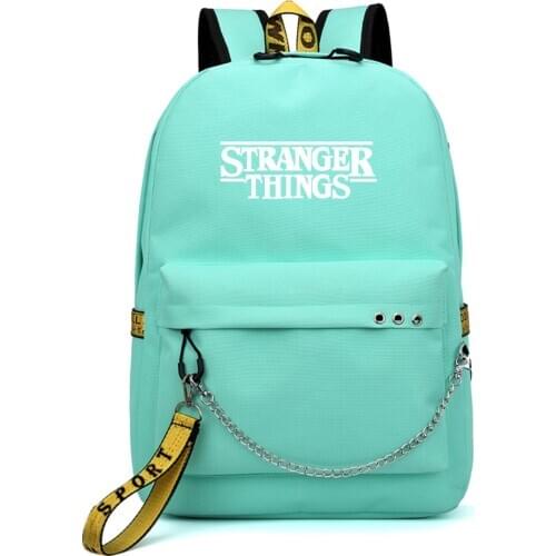 Strange Odd Story Stranger Things the Same Black Fashion Soft Cheap Shoulder Bag Unisex College Wind Middle School Backpack