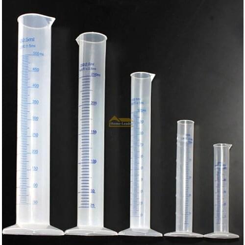 Plastic Measuring Cylinder Laboratory Test Graduated Liquid Trial Jar Tube