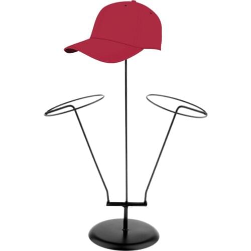 Durable 3 Heads Hats Caps Supports Holder Display Stand Wigs Dryer Rack