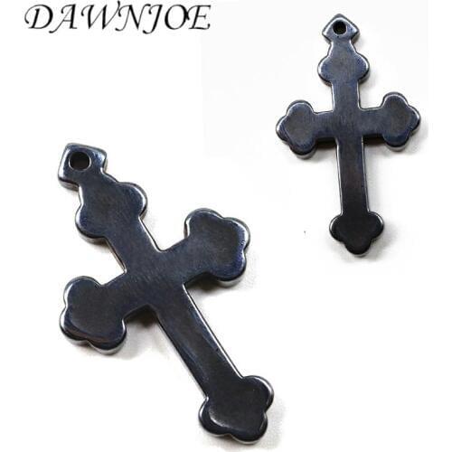 1/5pcs 23x38mm Natural stone Hematite Cross Pendant Non-Magnetic DIY Making Bracelet necklace earring Jewelry Finding