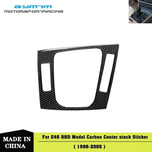RHD Real Carbon fiber Central control panel Auto interior Car accessories For BMW 3 Series E46