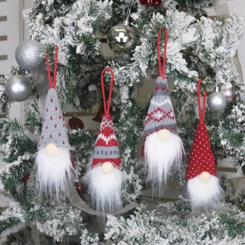 Christmas Doll Santa Claus Snowman Christmas Tree Pendants Hanging Ornaments New Year Xmas Decor Home Party Decoration