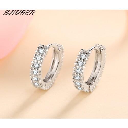 Classic 925 Sterling Silver 0.15 ct Pass Diamond Tester Brilliant Cut D Color Moissanite Screw Stud Earrings Elegant Jewelry