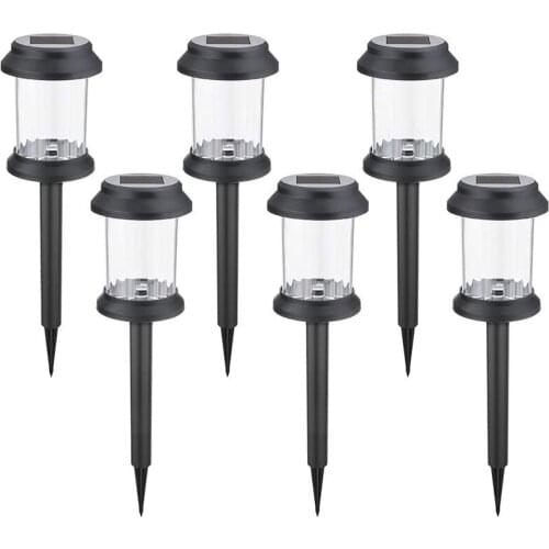 Outdoor Solar Pathway Lights,6 Pack IP67 Waterproof Decorative LED Landscape Lights,Solar Powered Outdoor Garden Lights