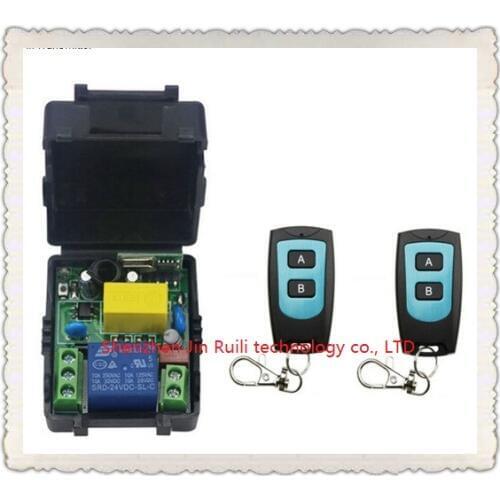 Universal AC220V 1CH 10A Remote Control Switch Relay Output Radio Receiver Module and Waterproof Transmitter Toggle Momentary