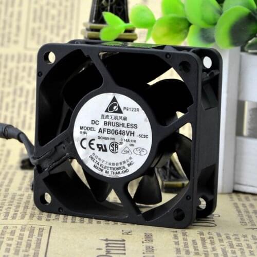 For Delta 6CM 6cm 6025 AFB0648VH 48V 0.14A 60*60*25MM waterproof fan